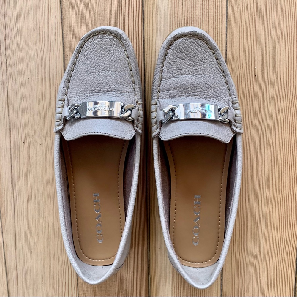 Coach Shoes - Olive Pebble Grain Leather Grey Birch